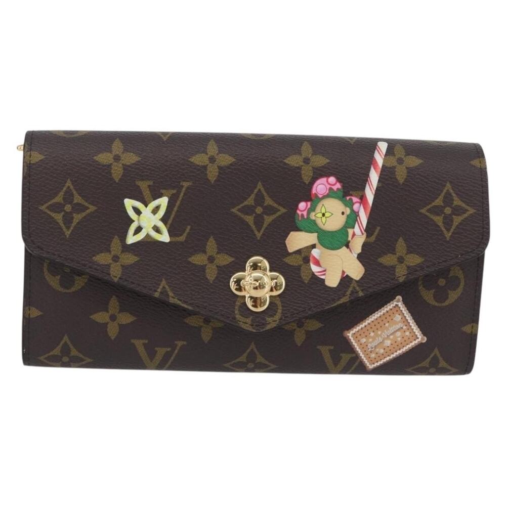 Louis Vuitton Monogram Vivienne Portefeuille Sarah Wallet Brown